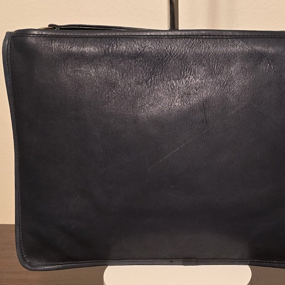 Coach Bonnie Cashin's Navy Leather Portfolio/Clutch "RARE" ~ Vintage